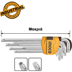 Κλειδιά Torx Μακριά T10-T50mm Σετ 9 τεμ. HHK13092