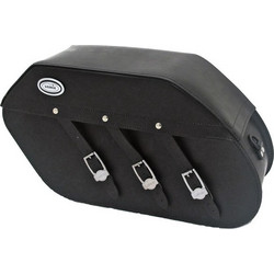 Ledrie, reinforced rigid leather saddlebag set. 22 liter