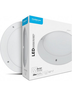 Modee LED Στρογγυλή Απλίκα 2xE27 20W IP65 Λευκό