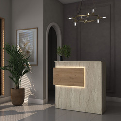 Hanah Home Ma105 - 4745 Γραφείο Reception Ξύλινο