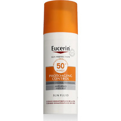 Eucerin Sun Photoaging Control Sun Fluid Waterproof Αντηλιακό Γαλάκτωμα Προσώπου Αντιγηραντικό SPF50 50ml