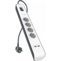 Belkin Πολύπριζο Aσφαλείας 4 Θέσεων με Καλώδιο 2m BSV401VF2M-V2
