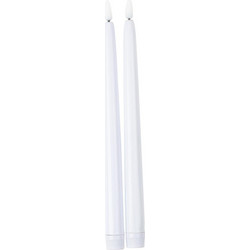 2 Κεριά Led Λευκά 27,5 x 2 cm - 2 Μπαταρίες Aa Δεν Περιλαμβάνονται Beauty Home