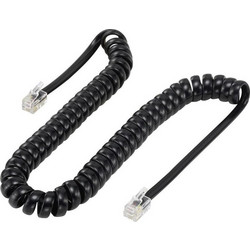 POWERTECH καλώδιο τηλεφώνου RJ10 4P4C CAB-T015, Spiral, 5m, μαύρο