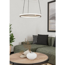 Eglo Mezzomonte Κρεμαστό Φωτιστικό LED Μπεζ O48cm 901824
