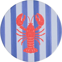 Σουβέρ Κεραμικό Nautical Αστακός Φ10.3cm Σετ 4 Τεμάχια