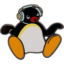 Pingu Pin Badge Headphones Limited Edition