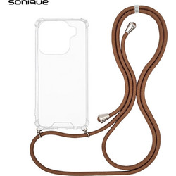 Sonique Armor Clear Θήκη Σιλικόνης με Κορδόνι Καφέ (Oppo Find X9 Pro 5G)