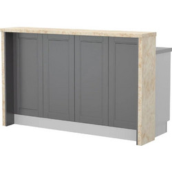 Πάγκος νησίδας Tahoma-Μήκος: 160 εκ.Γραφίτης-Latino Marble