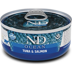Farmina N&D Ocean Grain Free Adult with Tuna & Salmon 70gr