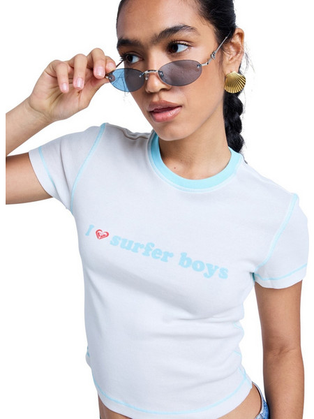 ROXY W SEA YOU LATER BABY T-SHIRT - ERJKT04405-GCZ0 WHITE