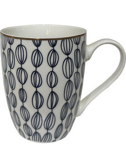 ALL TIME ΚΟΥΠΑ 8x8x11cm NEW BONE CHINA ΛΕΥΚΟ ΜΠΛΕ ΧΡΥΣΟ LIBERTA 028851