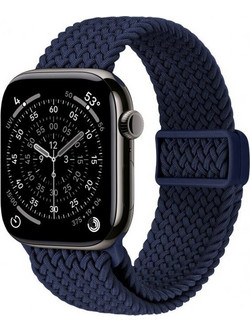 Crong Wave Braided Λουράκι Υφασμάτινο Navy Blue (Apple Watch 44 / 45 / 46 / 49mm)
