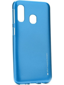 Θήκη Γυαλιστερή Back Cover Σιλικόνης για Huawei Y7 2019 με Γαλάζιο Γαλάζιο Θήκη πλάτης Σιλικόνη