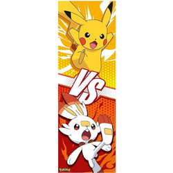 Pokemon Door Poster - Pikachu and Scorbunny - 53x158 cm Music Yellow NEW