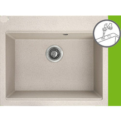 Laveo Tau SBT 4106 Ένθετος Νεροχύτης Γρανίτη Μπεζ 60x50x21.5cm