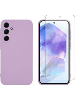 Redshield Samsung Galaxy A35 TPU Purple & Tempered Glass Θήκη Κινητού & Προστατευτικό Οθόνης