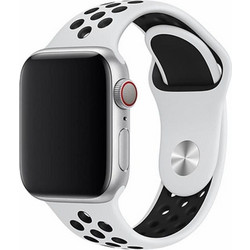 Devia Sport2 Deluxe Λουράκι Σιλικόνης White / Black (Apple Watch 38 / 40 / 41mm)