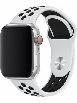 Devia Sport2 Deluxe Λουράκι Σιλικόνης White / Black (Apple Watch 38 / 40 / 41mm)