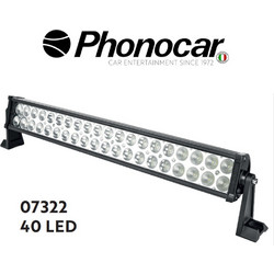PHONOCAR 07.322 Μπαρα 40 Led 120W 8400Lm 6000K Λευκο 62Cm, Με Δυνατοτητα Κλισης Αναλογα