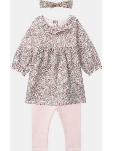 Βρεφικό Σετ για Κορίτσια Pink Florals ΡΟΖ