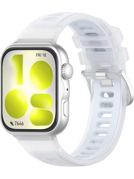 Techsuit W084 Λουράκι Σιλικόνης White (Huawei Watch Fit 3 / Fit 4 / Fit 4 Pro / Fit 5 / Fit 5 Pro)