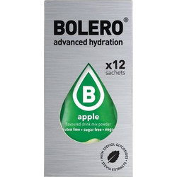 Bolero Drinks Sticks (Πακέτο 12x3g) - Ενισχυμένο Ρόφημα σε Σκόνη Χωρίς Ζάχαρη για Μπουκάλι 0.5L - 1L Apple
