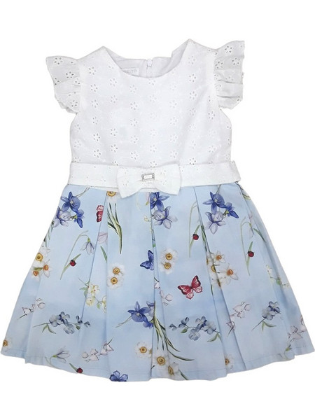 Φόρεμα Κοντομάνικο White Blue