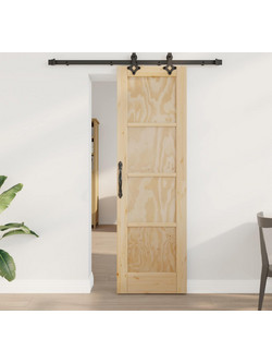 vidaXL Πόρτα Εσωτερική Συρόμενη Ξύλινη Φυσική 61x198.5cm 3445539
