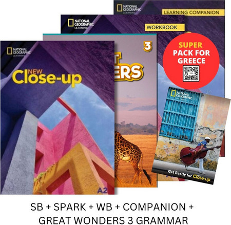 NEW CLOSE-UP A2 SUPER PACK AP (SB + SPARK + WB + COMPANION + GREAT WONDERS 3 GRAMMAR)