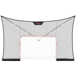 VEVOR δίχτυ χόκεϋ Backstop, 366x213 cm Ανθεκτικό δίχτυ τέρματος χόκεϋ με εκτεταμένη κάλυψη, ελαφρύ και φορητό εξοπλισμό προπόνησης στην αυλή, Εύκολη συναρμολόγηση, για νέους ενήλικες (ΜΟΝΟ ΔΙΧΤΥ)