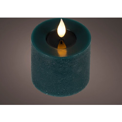 Beauty Home LED Κερί από Κερί Wax με Ρεαλιστική Φλόγα Emerald O7.5 x 9.5 cm