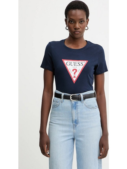 Γυναικείο T-shirt με τριγωνικό λογότυπο Μπλέ GUESS W1YI1BI3Z14-G7P1