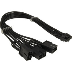 Inter-Tech 12 4pin 3x8pin 88885615 12+4 pin - 8-Pin PCIe Cable 0.34m Μαύρο 88885615 88885615