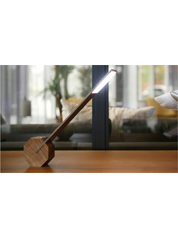 GINGKO Octagon One Portable Desk Light Walnut