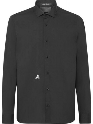 PHILIPP PLEIN ΠΟΥΚΑΜΙΣΟ SUGAR DADDY CUT LS ΜΑΥΡΟ