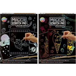 ΒΙΒΛΙΟ ΖΩΓΡΑΦΙΚΗΣ MAGICAL SCRACH PAD A4 20 SHEETS-PEN 2 ΣΧΕΔΙΑ