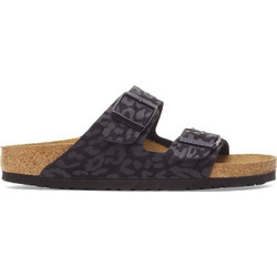 Birkenstock Arizona Syn Δερμάτινα Γυναικεία Σανδάλια Ανατομικά Μαύρα 1030563