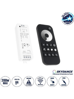 GLOBOSTAR(R) 73118 SKYDANCE V1+RT1 CORE Dimmer 1CH DC 5-36V 8A 288W Max IP20 - RF 2.4GHz Ασύρματο Χειριστήριο Αφής - Μ10xΠ3.5xΥ2cm