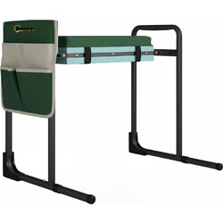 Μαξιλάρι και κάθισμα κήπου, αντοχή 150 kg, σκαμπό κήπου με παχύ επενδυμένο γόνατο, επεκτεινόμενα πόδια από χάλυβα