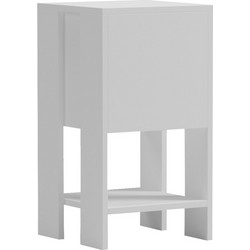 Κομοδίνο Reppo pakoworld λευκό 30x30x55εκ
