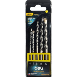 DELI DELI σετ τρυπάνια DH-JGZ005-ED1 για μπετόν, 4-10mm, 5τμχ