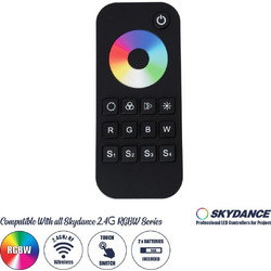 GloboStar 71548 RT4 SKYDANCE Ασύρματο Χειριστήριο Αφής RF 2.4Ghz 1 Group για όλα τα RGB/RGBW SKYDANCE Controller DC 3V 2 x AAA - IP20 Μαύρο Μ12.2 x Π5.3 x Υ1.7cm - 5 Years Warranty