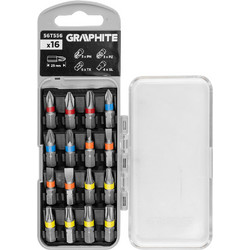 GRAPHITE Μύτες 25mm σετ 16τεμ. (56T556)
