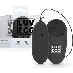 Luv Vibrating Egg Δονητής Egg για Ζευγάρια με Τηλεχειριστήριο Μαύρος
