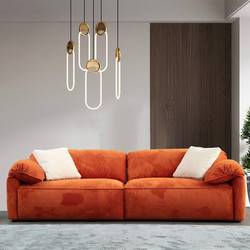 Papatya Flamingo Lounge Τριθέσιος Καναπές Πορτοκαλί 270x105x80cm