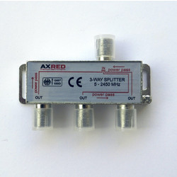 AXRED Splitter 3 way 5-2400 MHz Power Pass SPL.0012 Μίκτες / Διακλαδωτές / Κατανεμητές / Splitters