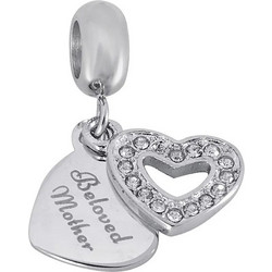 Charm Καρδιά Beloved Mother από Ατσάλι (C3043)