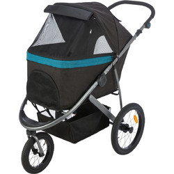 Trixie Buggy Καρότσι Μεταφοράς Σκύλου έως 20kg Μαύρο Γκρι 112x60x120cm