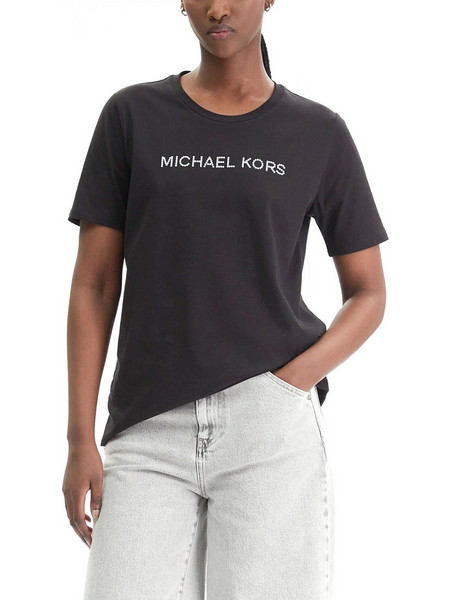 MICHAEL KORS T-SHIRT LOGO ΜΑΥΡΟ
